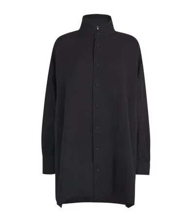 Eskandar Linen Caucasus Shirt In Black