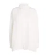 Eskandar Cotton Side-seam Shirt In White
