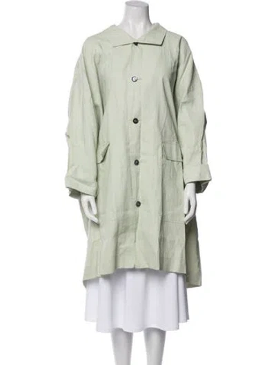 Pre-owned Eskandar Linen Coat In Green