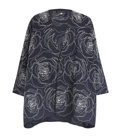 Eskandar Linen-cotton Embroidered Jacket In Black