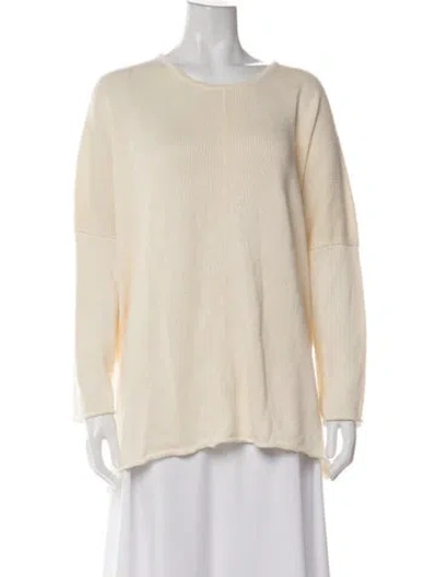 Pre-owned Eskandar Linen Crew Neck Sweater In Neutrals