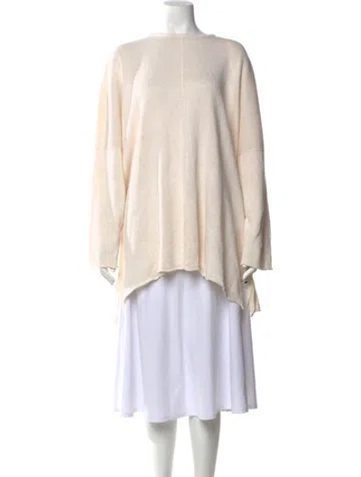 Pre-owned Eskandar Linen Crew Neck Sweater In Neutrals