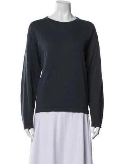 Pre-owned Eskandar Linen Crew Neck Top In Blue