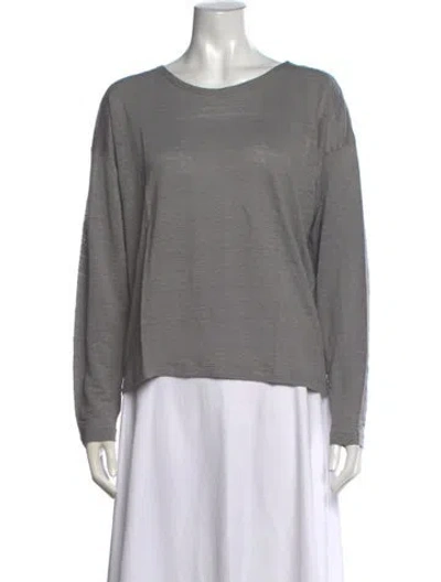 Pre-owned Eskandar Linen Crew Neck Top In Green