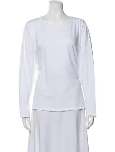 Pre-owned Eskandar Linen Crew Neck Top W/ Tags In White