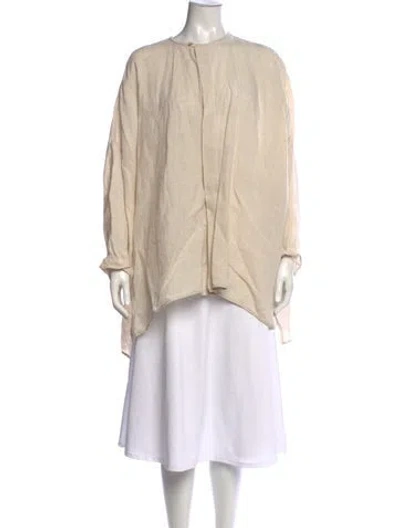 Pre-owned Eskandar Linen Crew Neck Tunic In Neutral