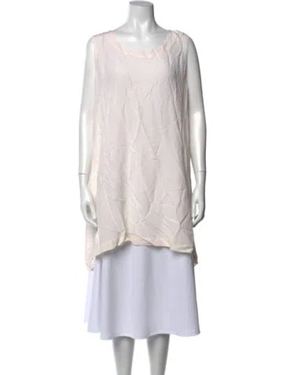 Pre-owned Eskandar Linen Crew Neck Tunic In White
