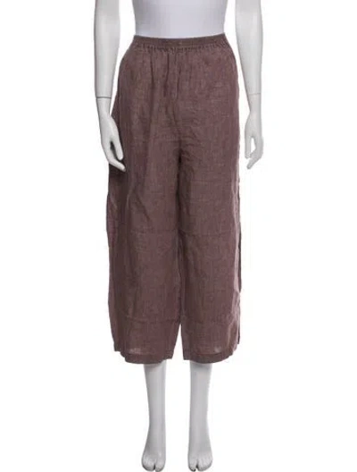 Pre-owned Eskandar Linen Distressed Accents Pajamas In Brown