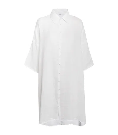 Eskandar Linen Dropped-shoulder Shirt In White