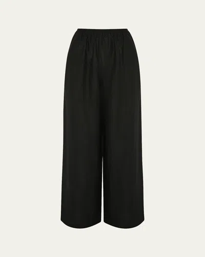 ESKANDAR LINEN FLARED TROUSERS
