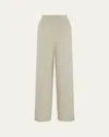 Eskandar Linen Flared Trousers In Natural