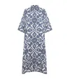 Eskandar Linen Floral Midi Dress