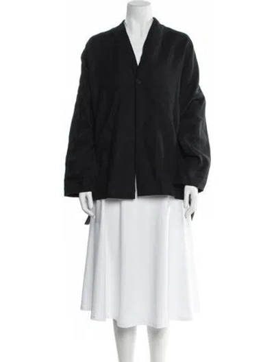 Pre-owned Eskandar Linen Jacket In Black