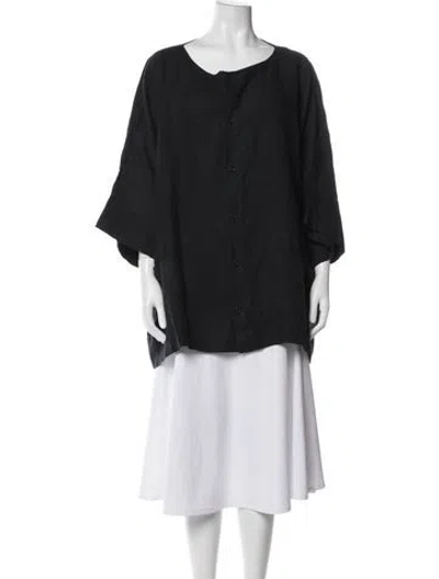 Pre-owned Eskandar Linen Jacket In Black