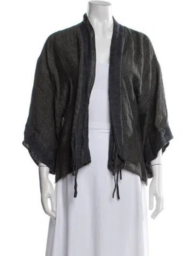 Pre-owned Eskandar Linen Jacket In Gray