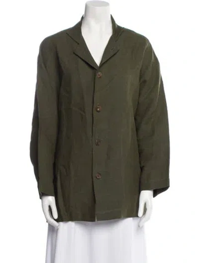 Pre-owned Eskandar Linen Jacket In Green