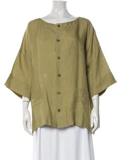 Pre-owned Eskandar Linen Jacket In Green