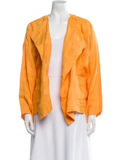 Pre-owned Eskandar Linen Jacket In Orange
