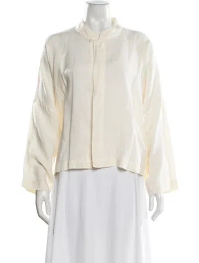 Pre-owned Eskandar Linen Jacket In Yellow
