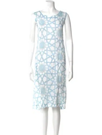 Pre-owned Eskandar Linen Knee-length Dress In Blue
