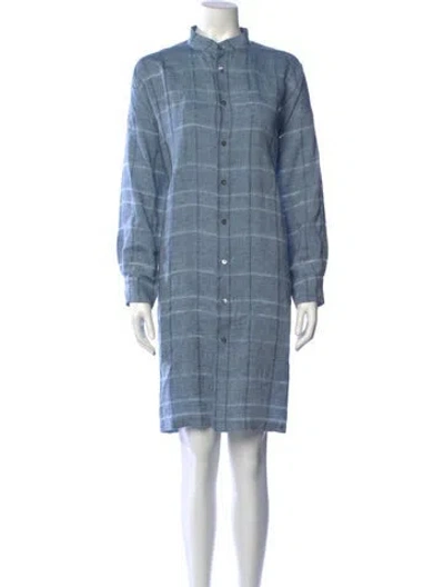 Pre-owned Eskandar Linen Knee-length Dress In Blue