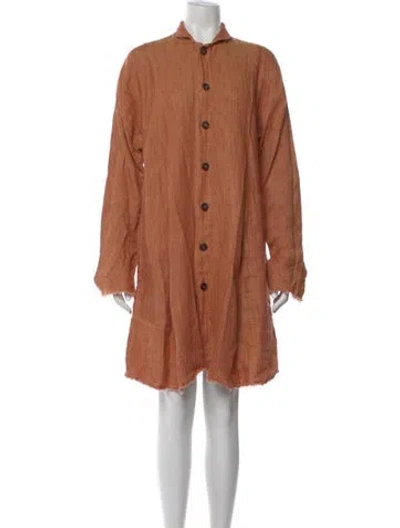 Pre-owned Eskandar Linen Knee-length Dress In Brown