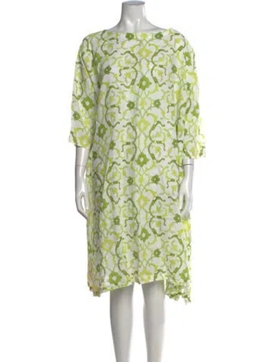 Pre-owned Eskandar Linen Knee-length Dress In Green