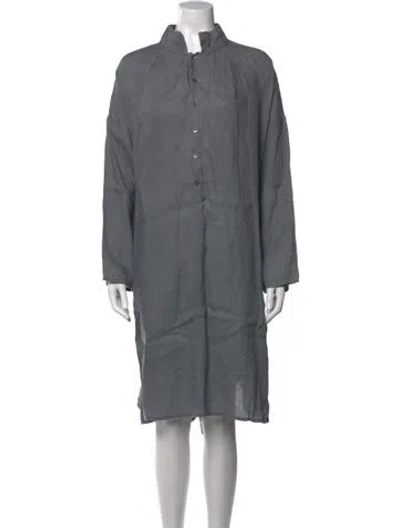 Pre-owned Eskandar Linen Knee-length Dress In Grey