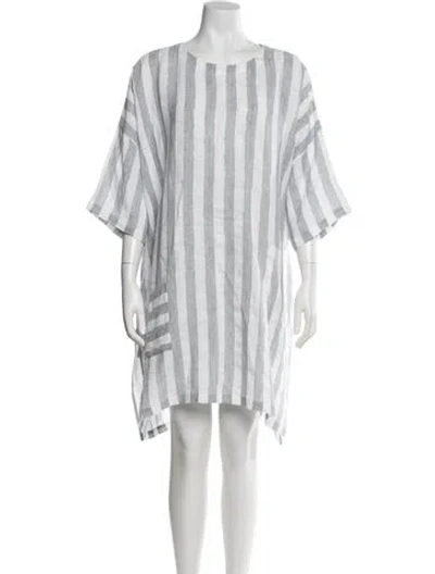 Pre-owned Eskandar Linen Knee-length Dress W/ Tags In Blue