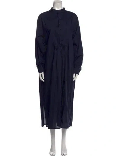 Pre-owned Eskandar Linen Long Dress In Black