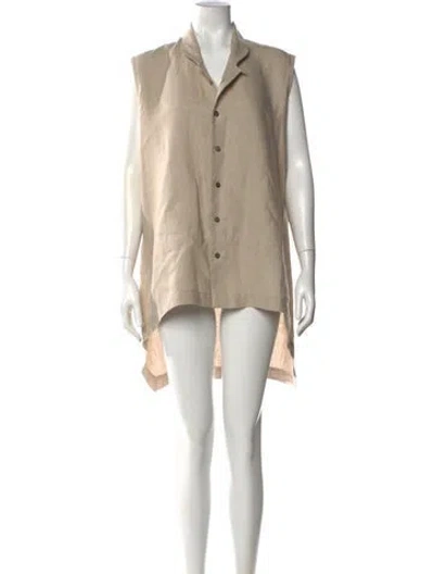 Pre-owned Eskandar Linen Long Dress In Neutral