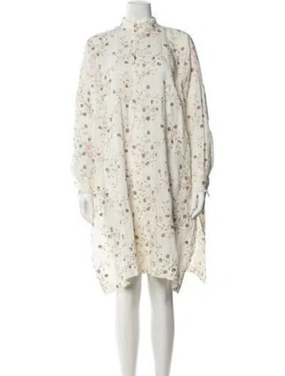 Pre-owned Eskandar Linen Long Dress In Neutral