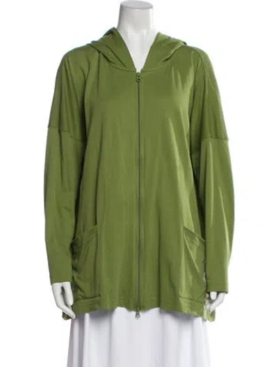 Pre-owned Eskandar Linen Long Sleeve Hoodie In Green