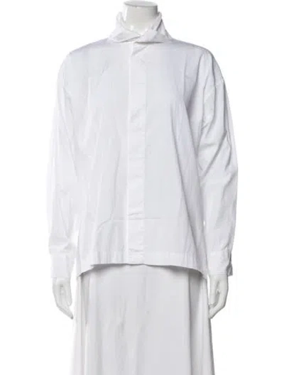 Pre-owned Eskandar Linen Long Sleeve Top In Neutral