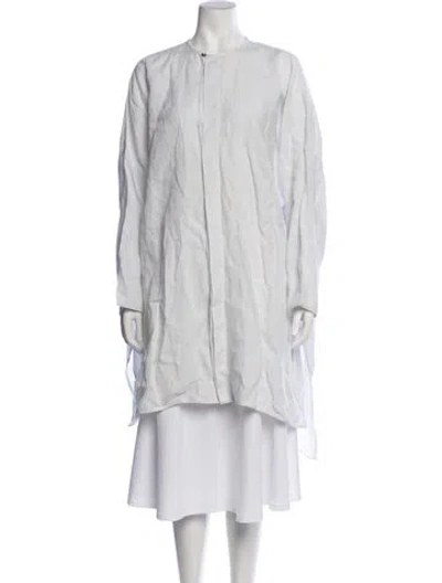 Pre-owned Eskandar Linen Long Sleeve Tunic In Grey