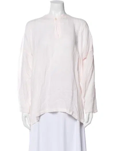Pre-owned Eskandar Linen Long Sleeve Tunic In Pink
