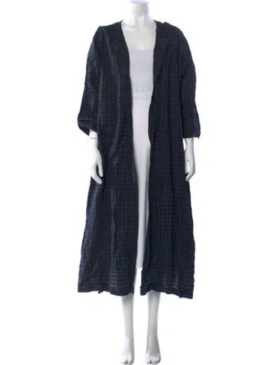 Pre-owned Eskandar Linen Midi Length Dress In Blue