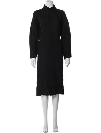 Pre-owned Eskandar Linen Midi Length Dress In Blue