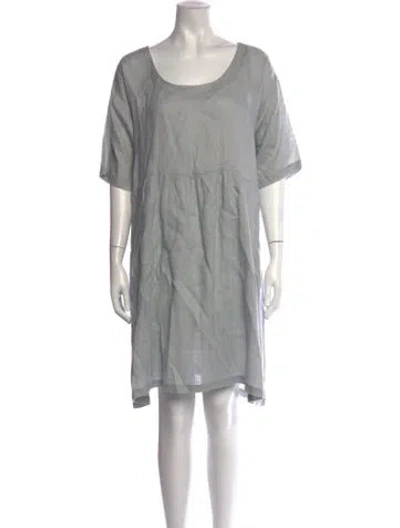 Pre-owned Eskandar Linen Midi Length Dress In Grey
