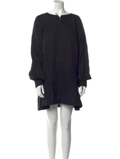 Pre-owned Eskandar Linen Mini Dress In Black