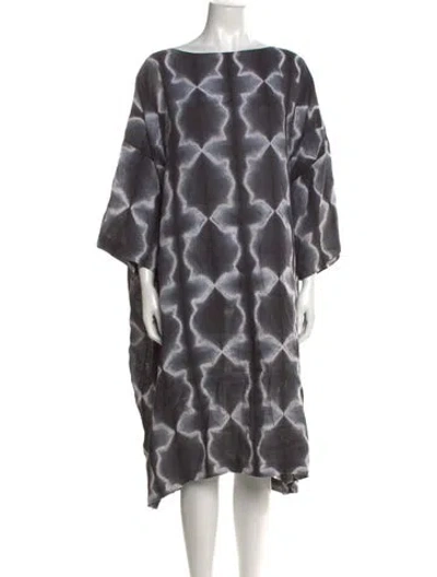 Pre-owned Eskandar Linen Mini Dress In Black