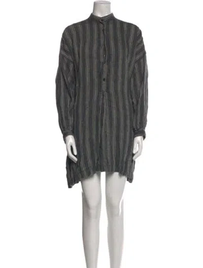 Pre-owned Eskandar Linen Mini Dress In Blue