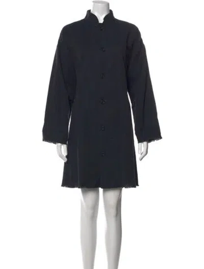 Pre-owned Eskandar Linen Mini Dress In Blue