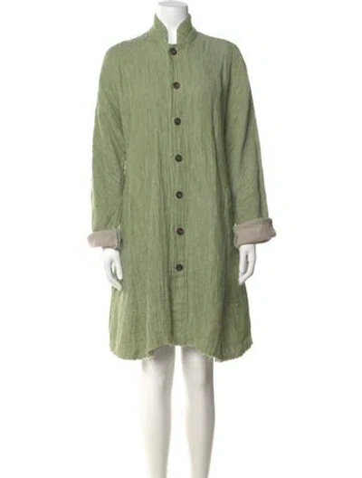 Pre-owned Eskandar Linen Mini Dress In Green