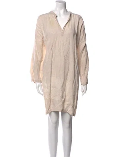 Pre-owned Eskandar Linen Mini Dress In Neutral
