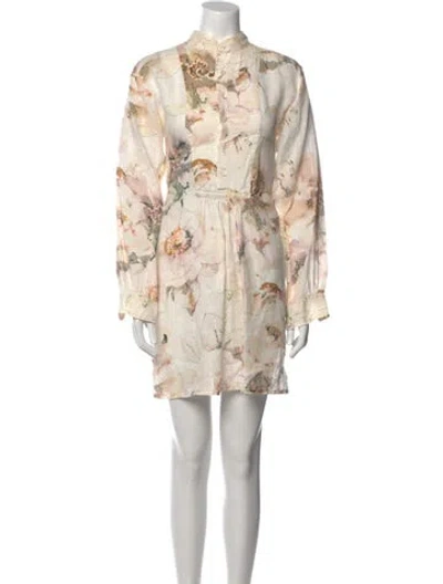 Pre-owned Eskandar Linen Mini Dress In Neutral