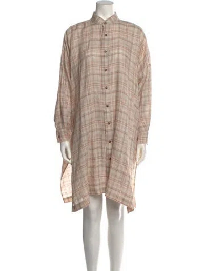 Pre-owned Eskandar Linen Mini Dress In Neutral