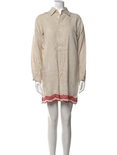 Pre-owned Eskandar Linen Mini Dress In Neutrals