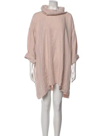 Pre-owned Eskandar Linen Mini Dress In Pink