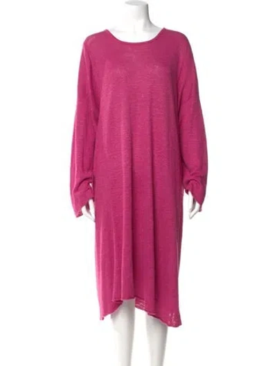 Pre-owned Eskandar Linen Mini Dress In Pink